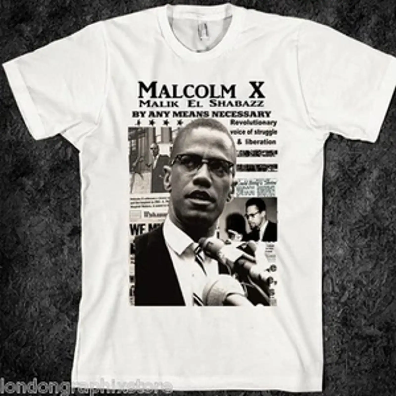 Vintage Fashion History - Camiseta Malcolm X Black History Lives