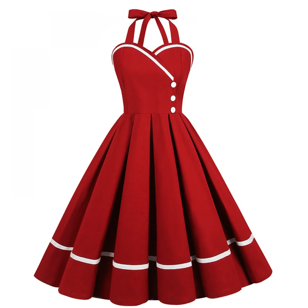Vintage Fashion Female - Vestido Retro de Halloween de los