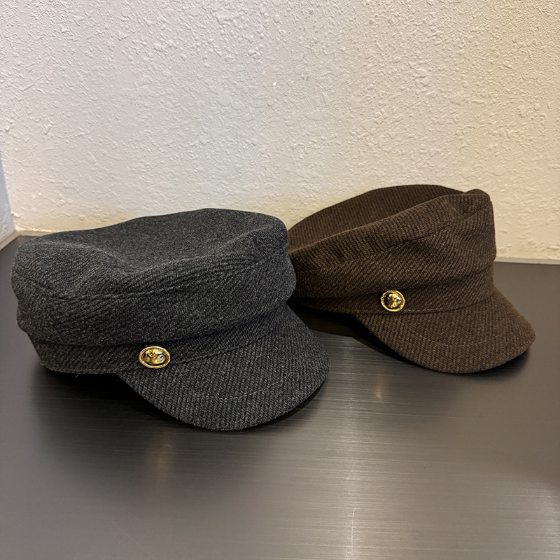 Vintage Fashion Hats - Boina de lana Vintage para mujer,