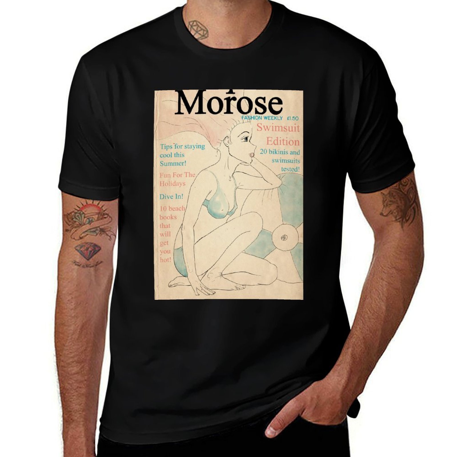 Vintage Fashion Magazine - Camiseta con diseño de portada de