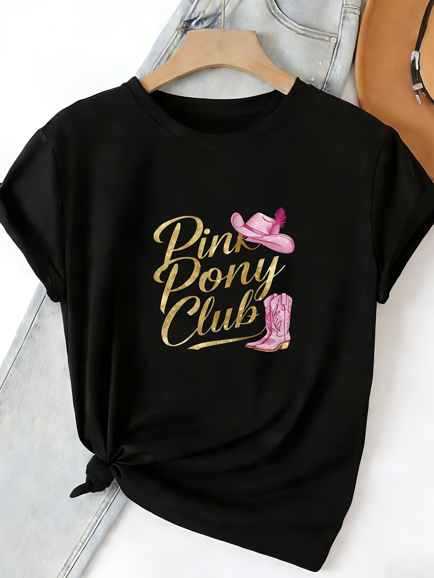 Vintage Fashion Hats - Camiseta negra de manga corta con