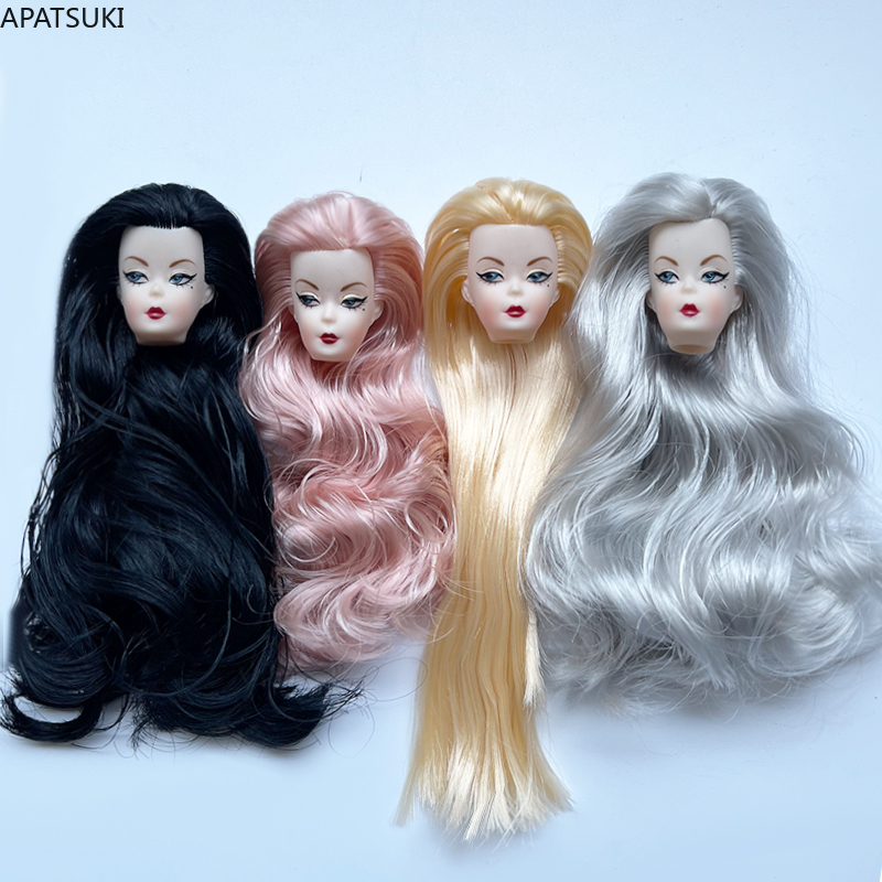 Vintage Fashion Female - Cabeza de Muñeca con Cabello Ondulado