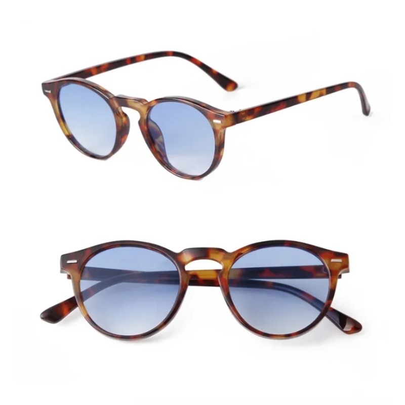 Vintage Fashion Female - Gafas de Sol Redondas Vintage de
