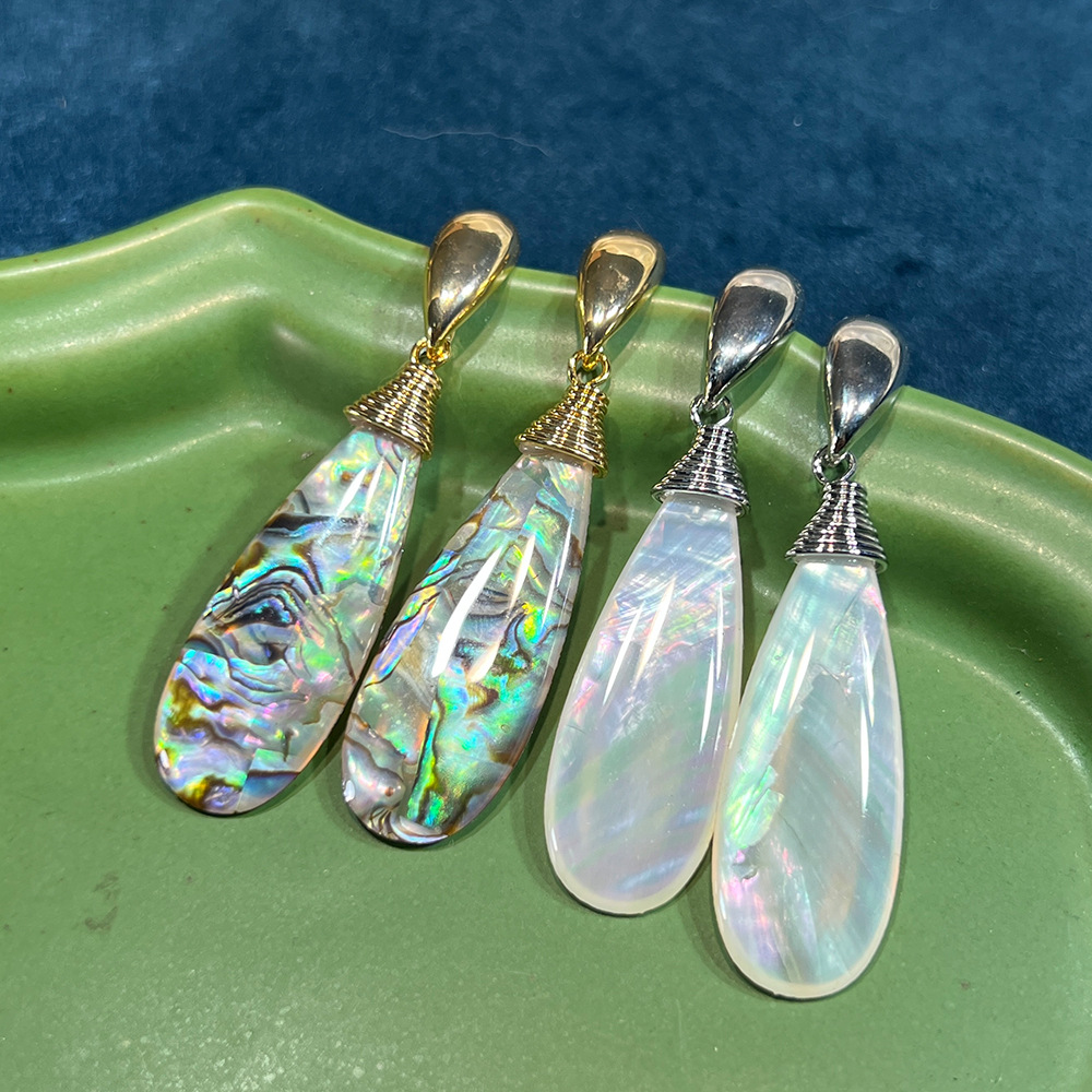 Vintage Fashion Magazine - Pendientes de Metal terrestres de concha