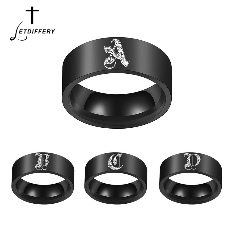 Z Vintage Fashion - Letdiffery, anillos con iniciales grabadas personalizadas