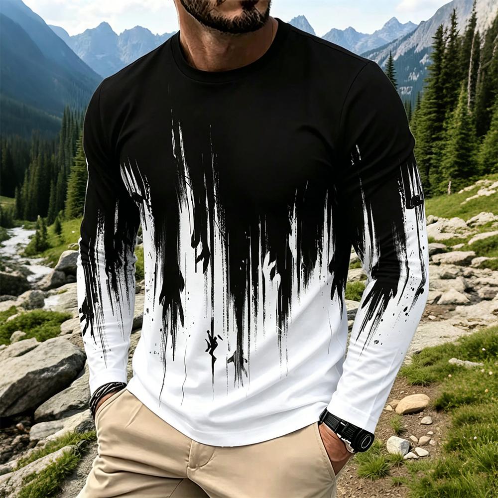 Vintage Fashion Mens - Camiseta de Manga Larga para Hombre
