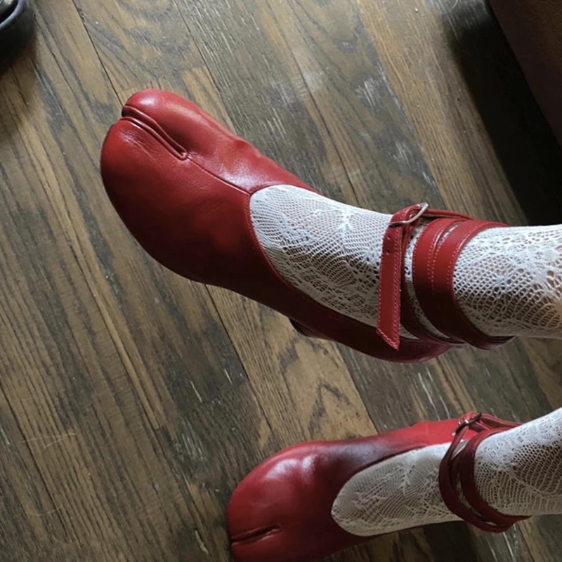 Vintage Fashion Female - Zapatos de tacón alto de cuero