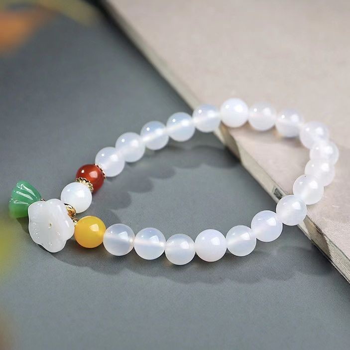 Pulsera de Ágata Blanca con Co - Vintage Fashion Tiktok reseña y precio