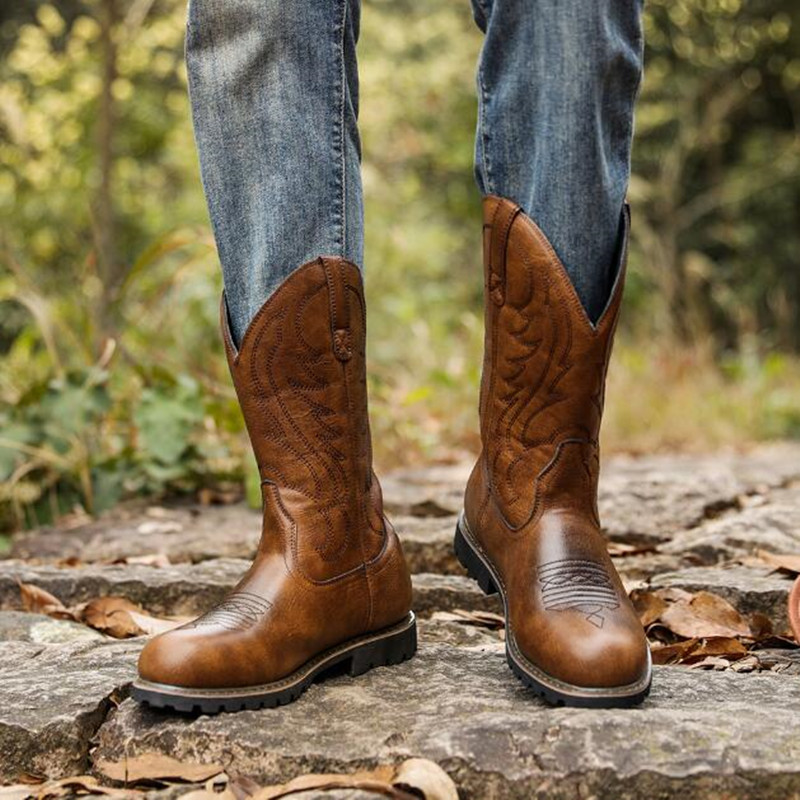 Botas de vaquero góticas de di - Vintage Fashion Mens reseña y precio