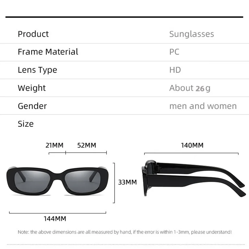 Gafas de Sol Cuadradas Pequeña - Vintage Fashion Female reseña y precio