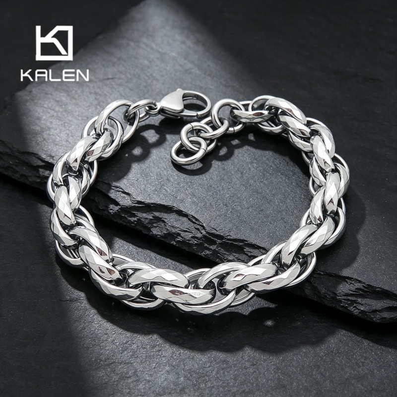 Pulsera Cubana de Acero Inoxid - Z Vintage Fashion reseña y precio
