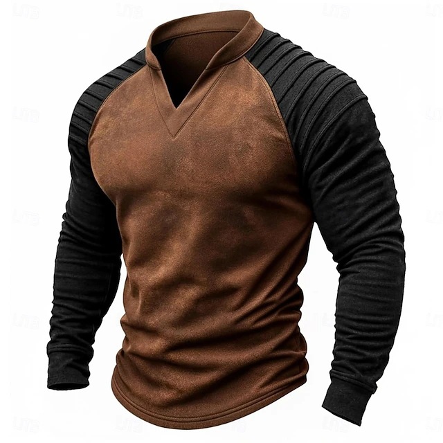 Camisa Henley Vintage de Manga - Vintage Fashion Mens reseña y precio