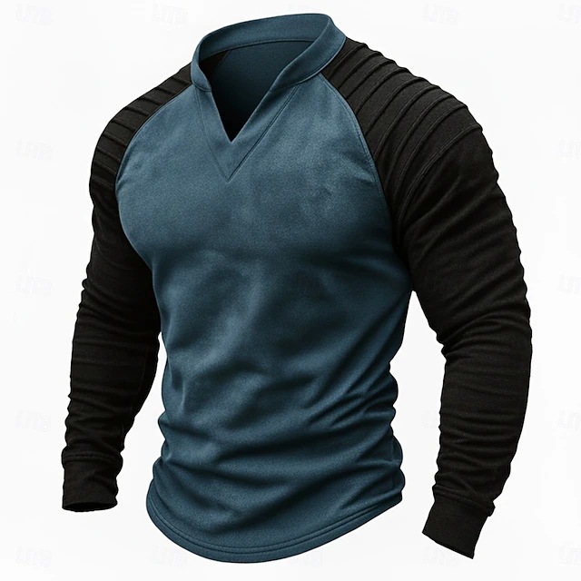 Camisa Henley Vintage de Manga - Vintage Fashion Mens reseña y precio
