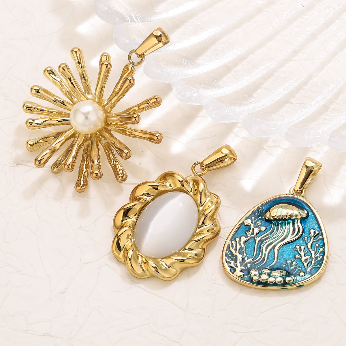 1 unidad de dijes de flor de a - Vintage Fashion Stores reseña y precio