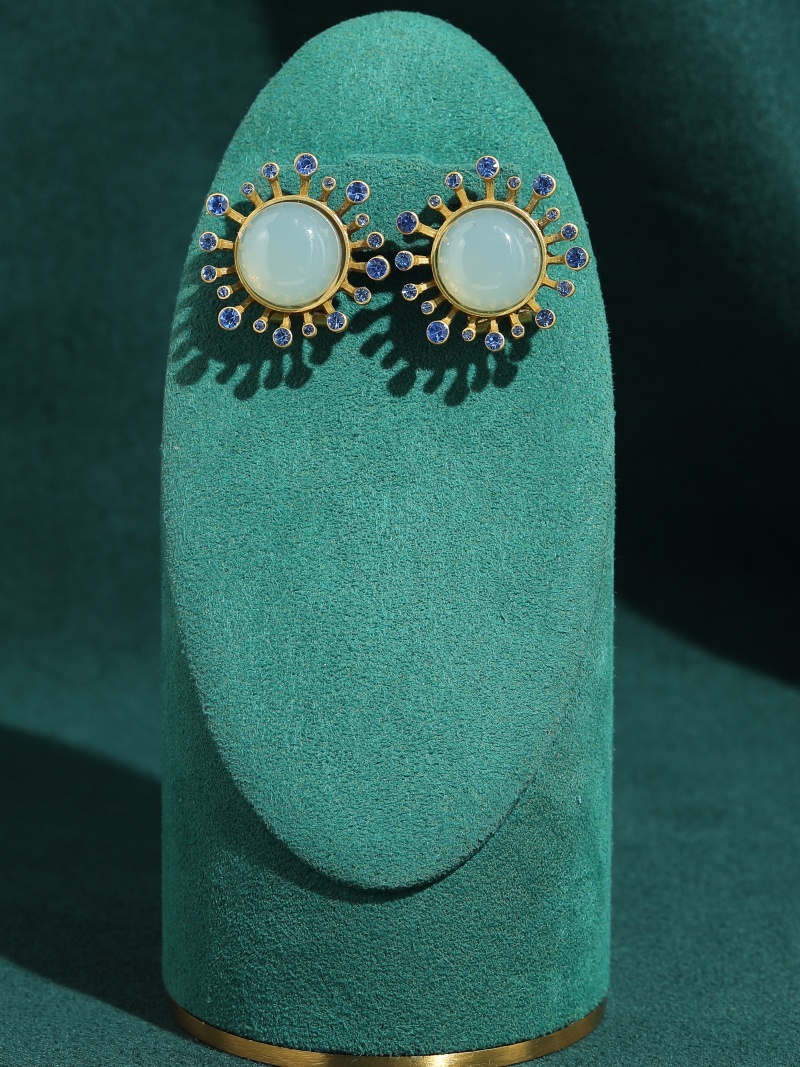 Pendientes de Ágata Verde Vint - Vintage Fashion Jewelry Brands reseña y precio