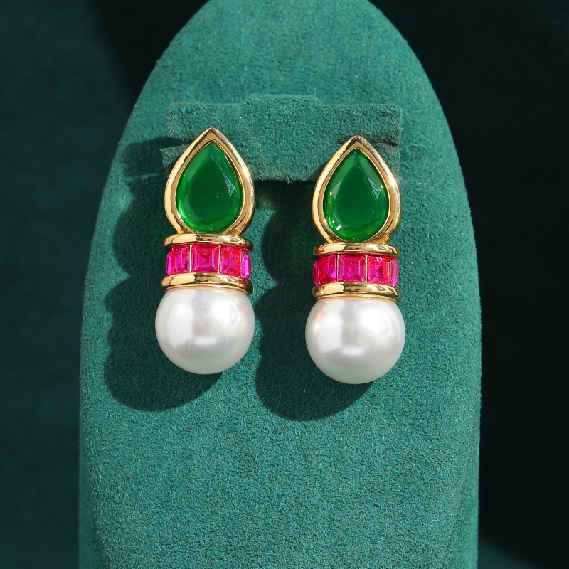 Pendientes de perlas de circon - Vintage Fashion Jewelry Brands reseña y precio