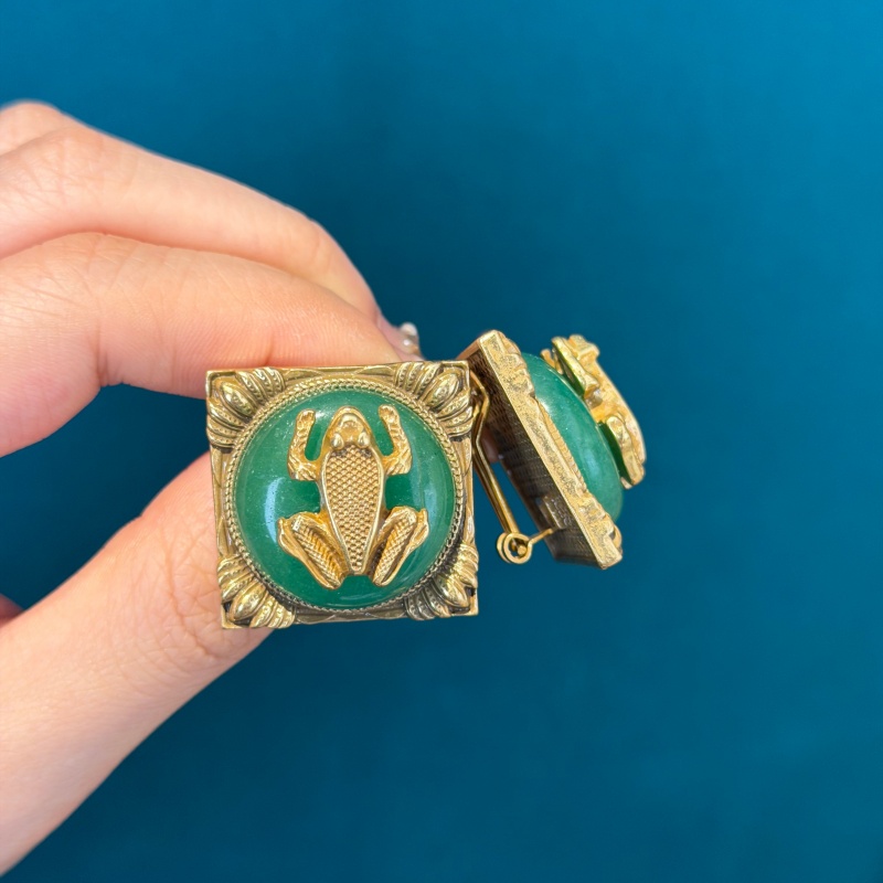 Pendientes de tuerca cuadrados - Vintage Fashion Jewelry Brands reseña y precio