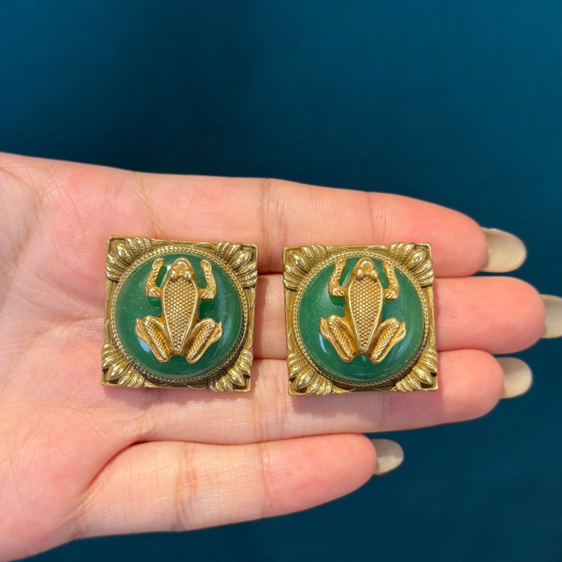 Pendientes de tuerca cuadrados - Vintage Fashion Jewelry Brands reseña y precio