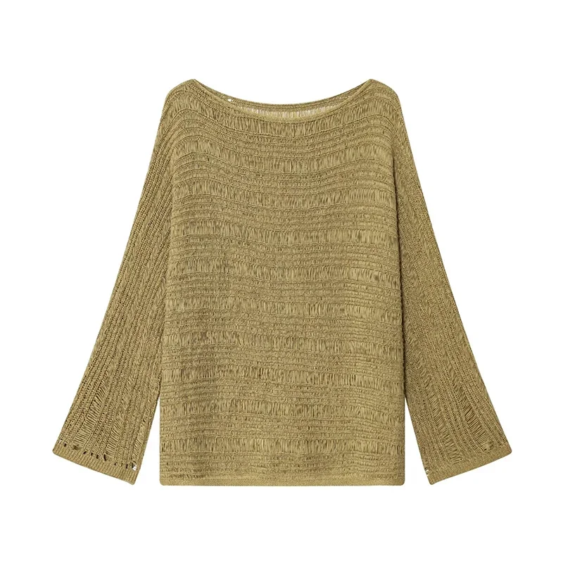 Suéter de Punto con Cuello Bar - Vintage Fashion reseña y precio