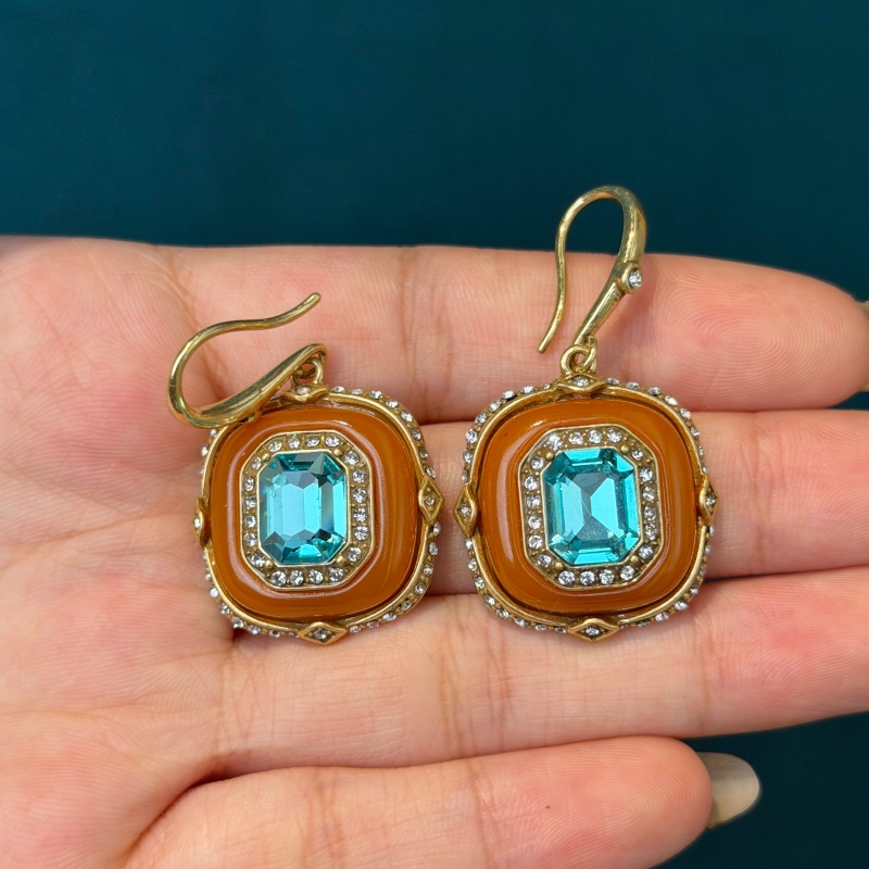 Pendientes cuadrados de crista - Vintage Fashion Jewelry Brands reseña y precio