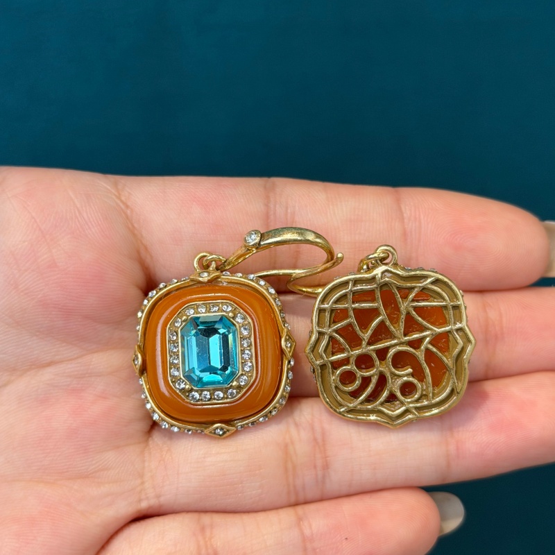 Pendientes cuadrados de crista - Vintage Fashion Jewelry Brands reseña y precio