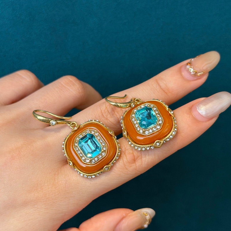 Pendientes cuadrados de crista - Vintage Fashion Jewelry Brands reseña y precio