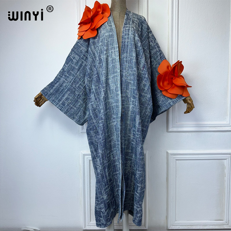 WINYI-Kimono tipo pasarela, cá - Patchwork Jean Jacket reseña y precio