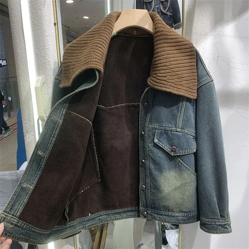 Mujer Otoño Invierno nueva mod - Patchwork Jean Jacket reseña y precio