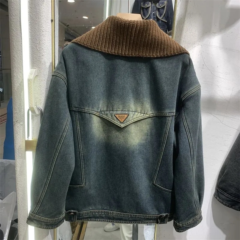 Mujer Otoño Invierno nueva mod - Patchwork Jean Jacket reseña y precio