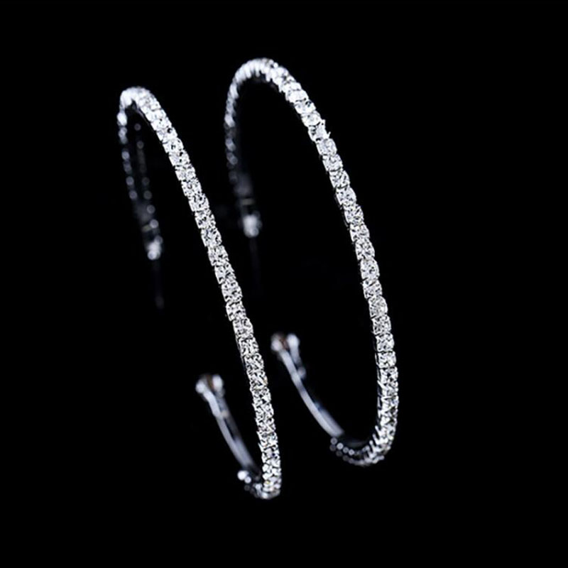 Pendientes de aro de cristal a - Vintage Fashion Jewelry Brands reseña y precio