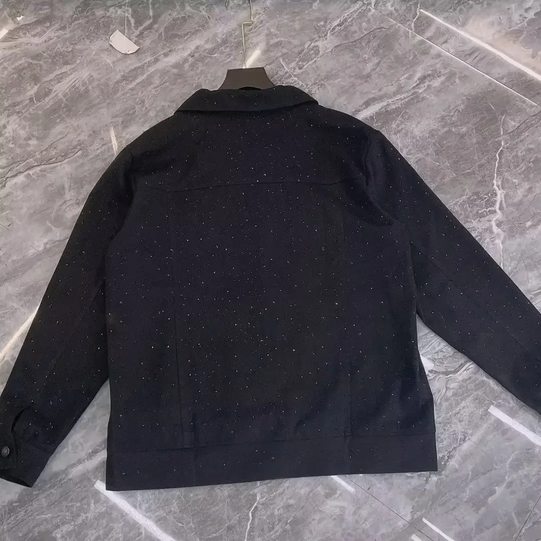 Abrigo vaquero para hombre, ch - Patchwork Jean Jacket reseña y precio