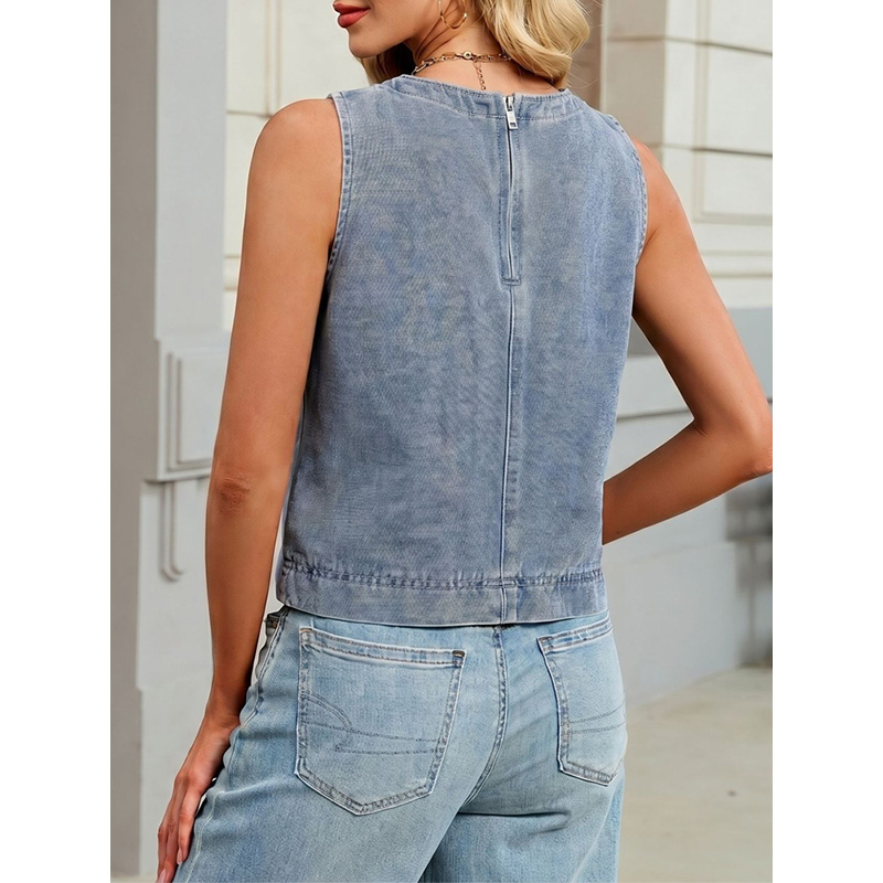 Chaleco Vaquero Casual de Cuel - Vintage Fashion Female reseña y precio