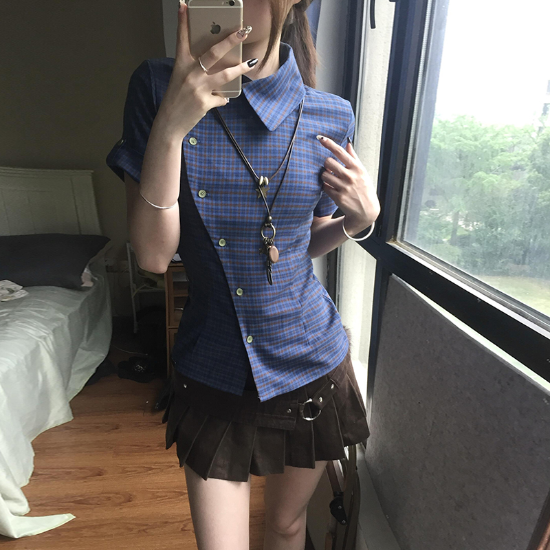 Camisa Corta a Cuadros de Mang - Vintage Fashion Tiktok reseña y precio