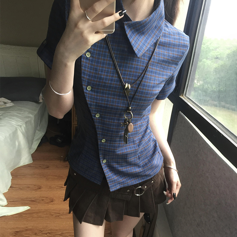 Camisa Corta a Cuadros de Mang - Vintage Fashion Tiktok reseña y precio
