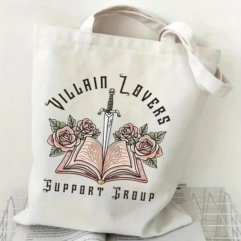 Bolso de mano de lona con esta - Vintage Fashion Books reseña y precio