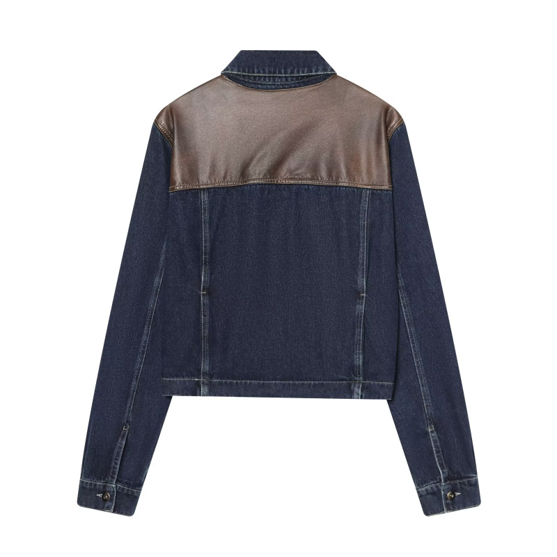 Conjunto de Chaqueta y Jeans d - Patchwork Jean Jacket reseña y precio