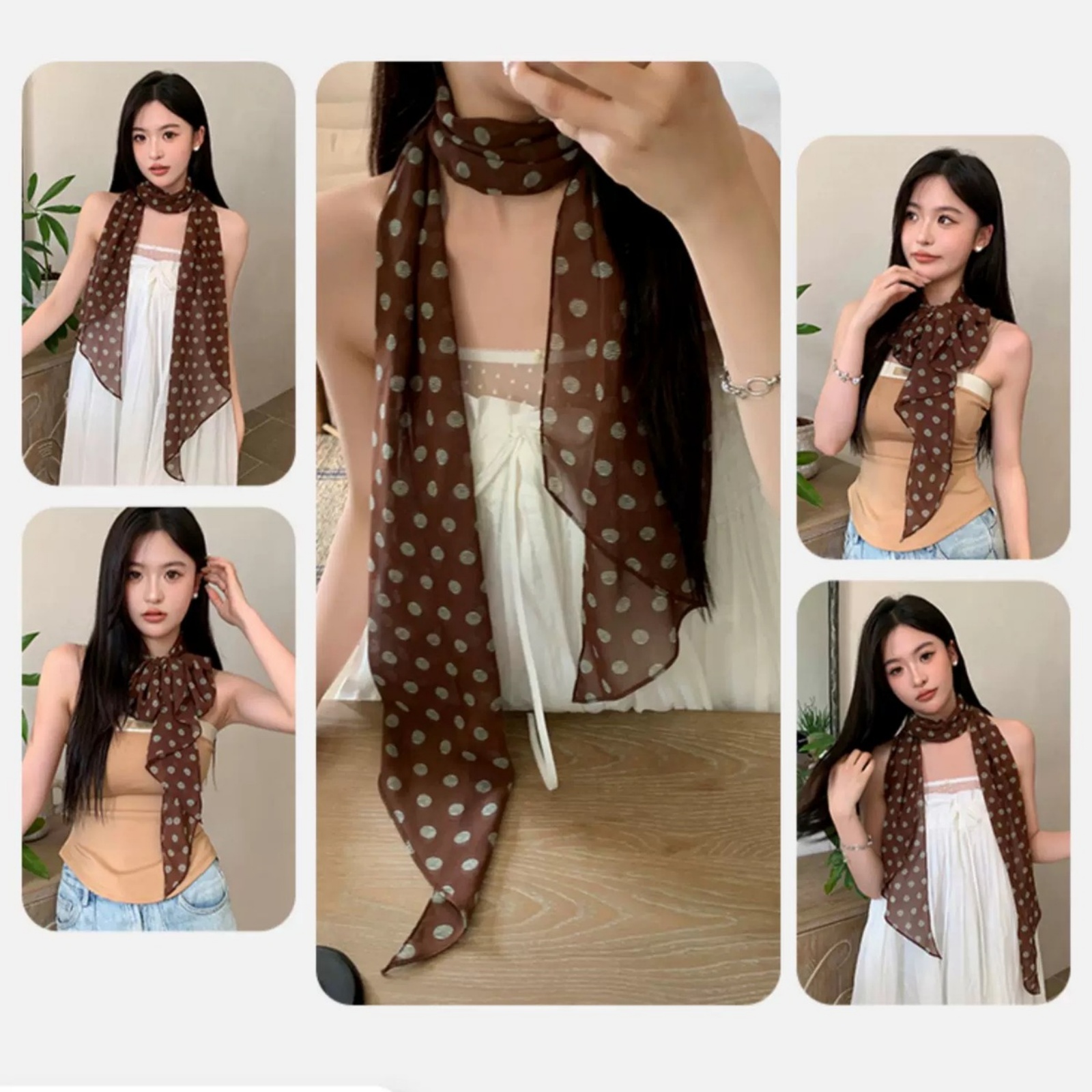Pañuelo vintage de gasa con lu - Vintage Fashion Outfit reseña y precio