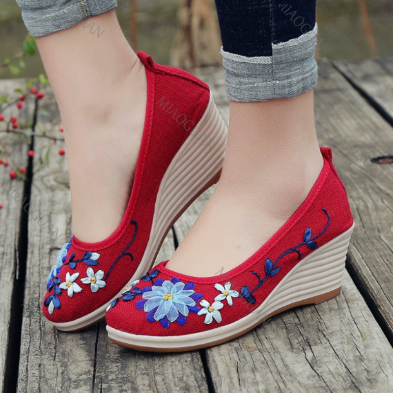 Zapatos de Plataforma con Cuña - Vintage Fashion Female reseña y precio