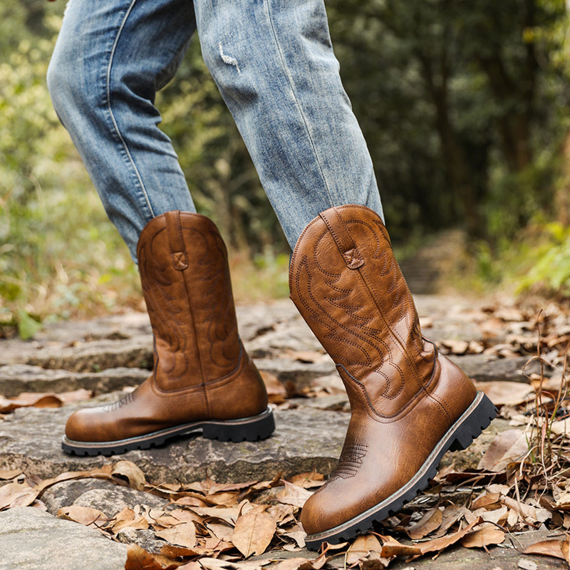 Botas para hombre, botines de  - Vintage Fashion Mens reseña y precio