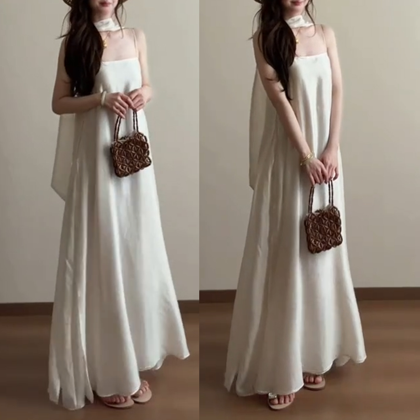 Vestido Maxi Blanco Vintage co - Vintage Fashion Tiktok reseña y precio