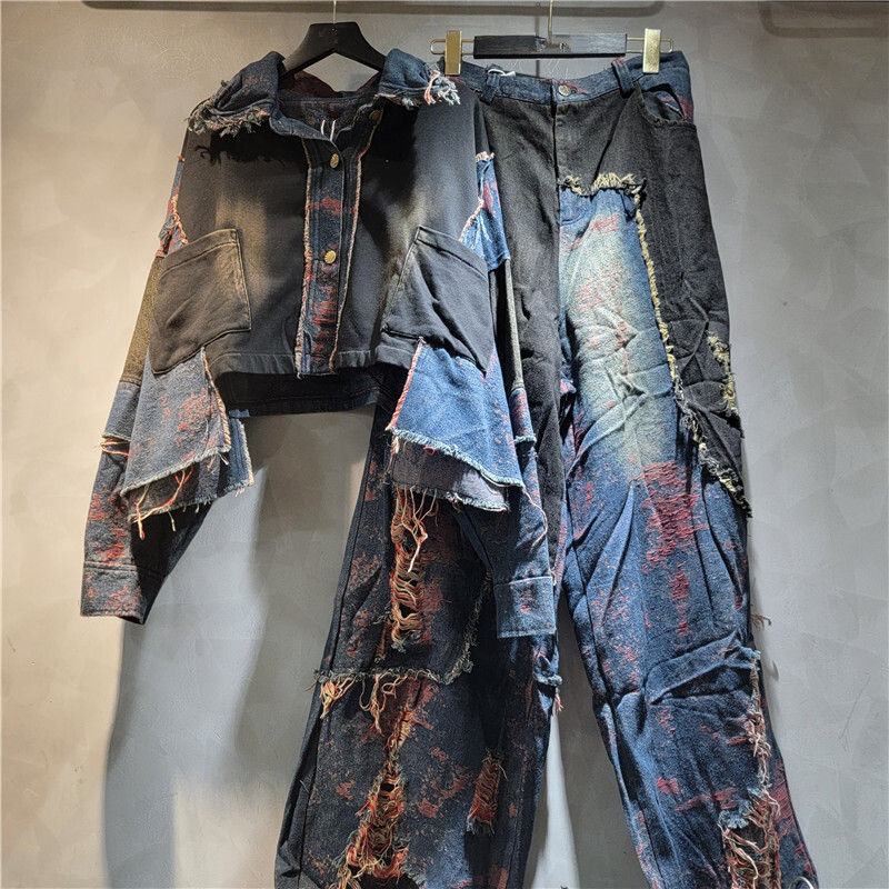 WTHT nueva moda mujer Patchwor - Patchwork Jean Jacket reseña y precio
