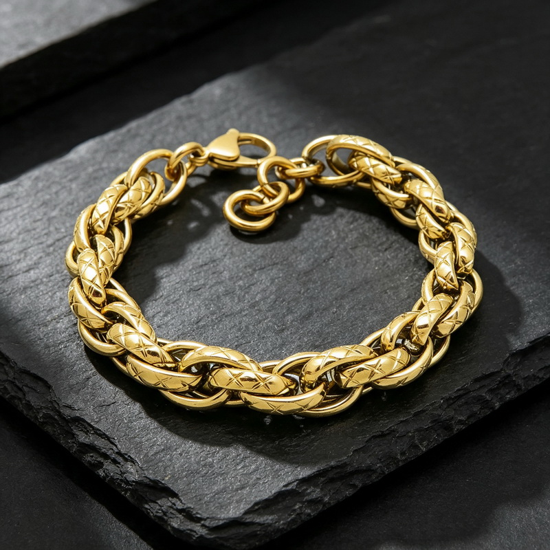 Pulsera de Cadena Cubana Textu - Z Vintage Fashion reseña y precio