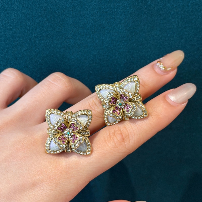 Pendientes de cristal blanco c - Vintage Fashion Jewelry Brands reseña y precio