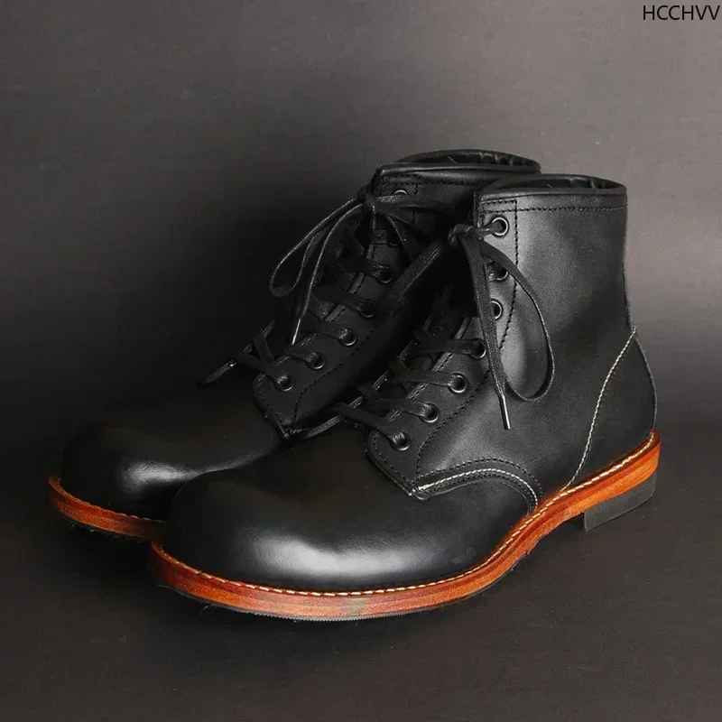 Botas Vintage de cuero genuino - Vintage Fashion Mens reseña y precio