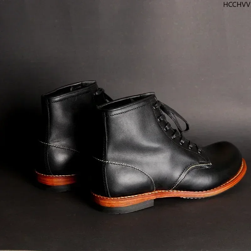 Botas Vintage de cuero genuino - Vintage Fashion Mens reseña y precio