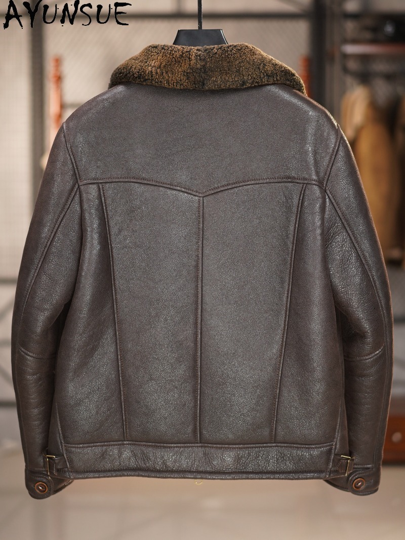 AYUNSUE, abrigo de piel 100% N - Vintage Fashion Jacket reseña y precio