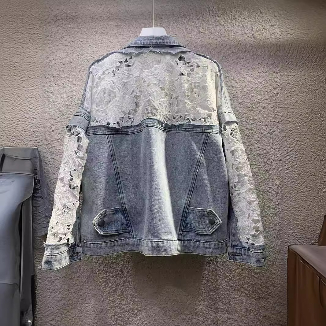 Chaqueta bordada empalmada par - Patchwork Jean Jacket reseña y precio